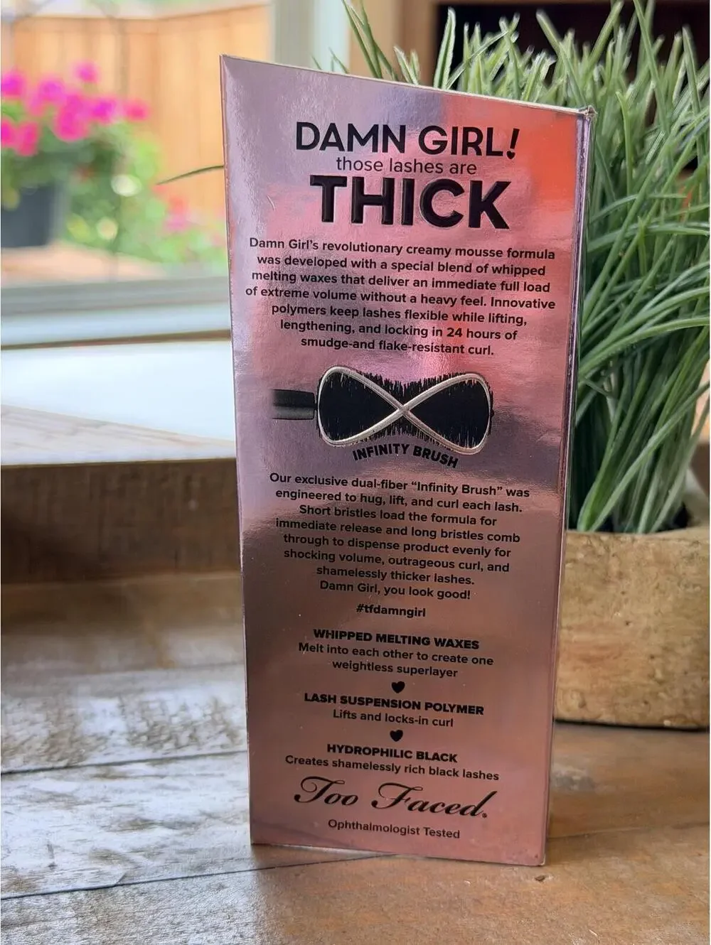 Too Faced Damn Girl! 24 Hour Mascara Thick and Curled Lashes Full-Size NIB 13ml